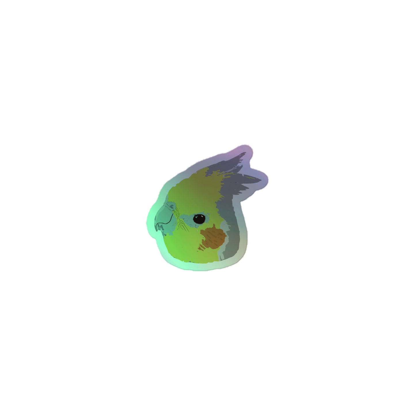 Cinnamon Cockatiel Holographic stickers