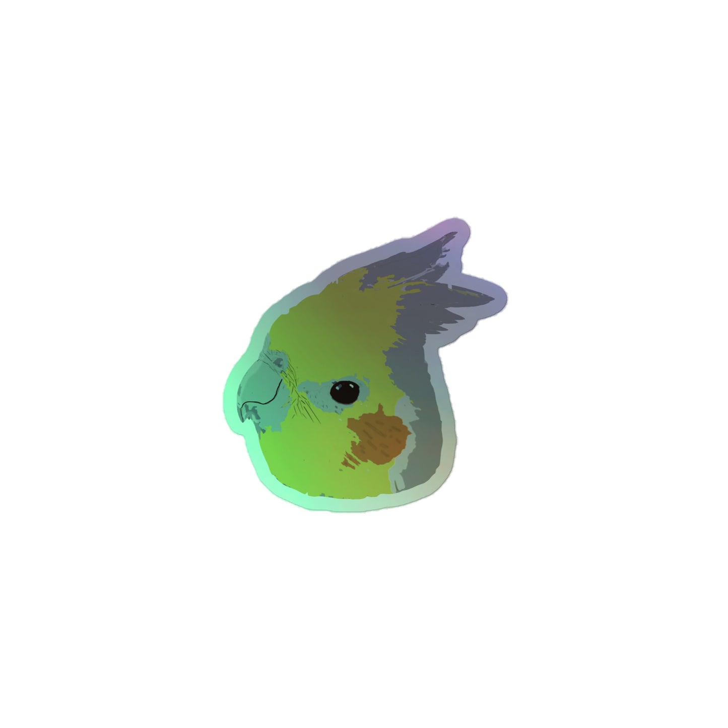 Cinnamon Cockatiel Holographic stickers