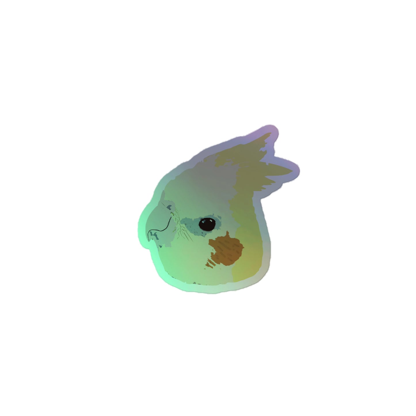 Yellow Cockatiel Holographic stickers