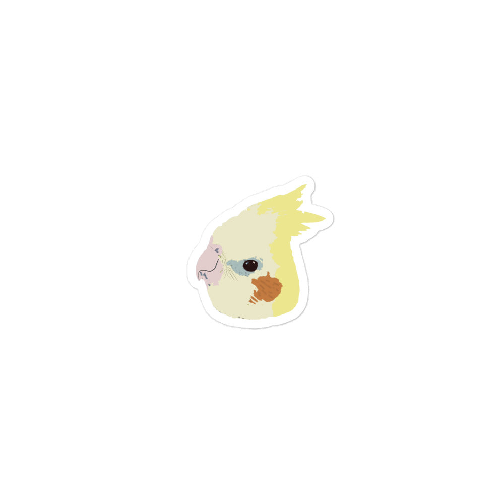 Yellow Cockatiel Bubble-free stickers