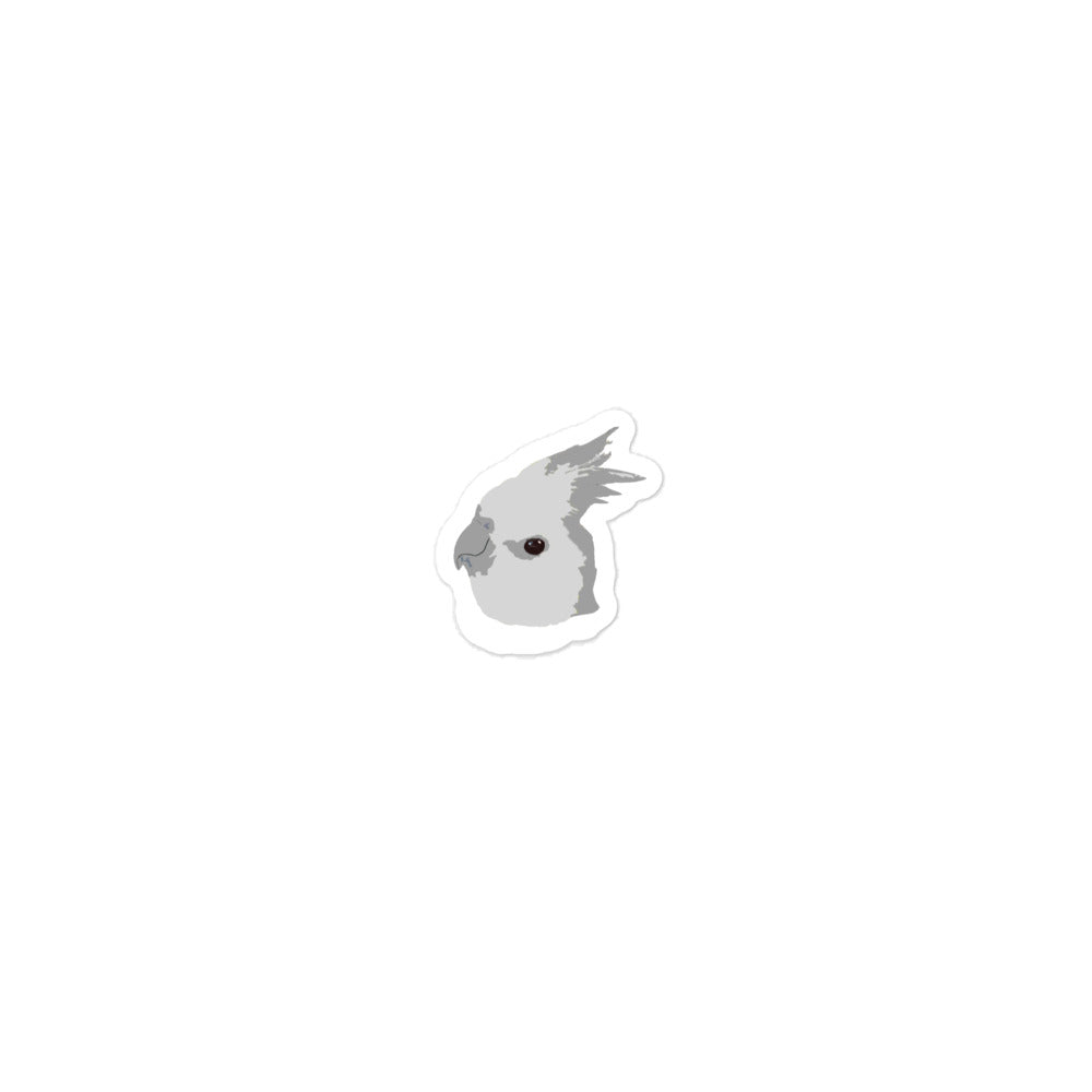 Gray/White Cockatiel Bubble-free stickers