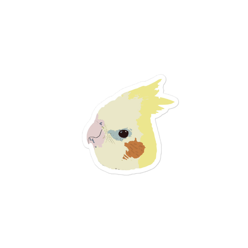 Yellow Cockatiel Bubble-free stickers