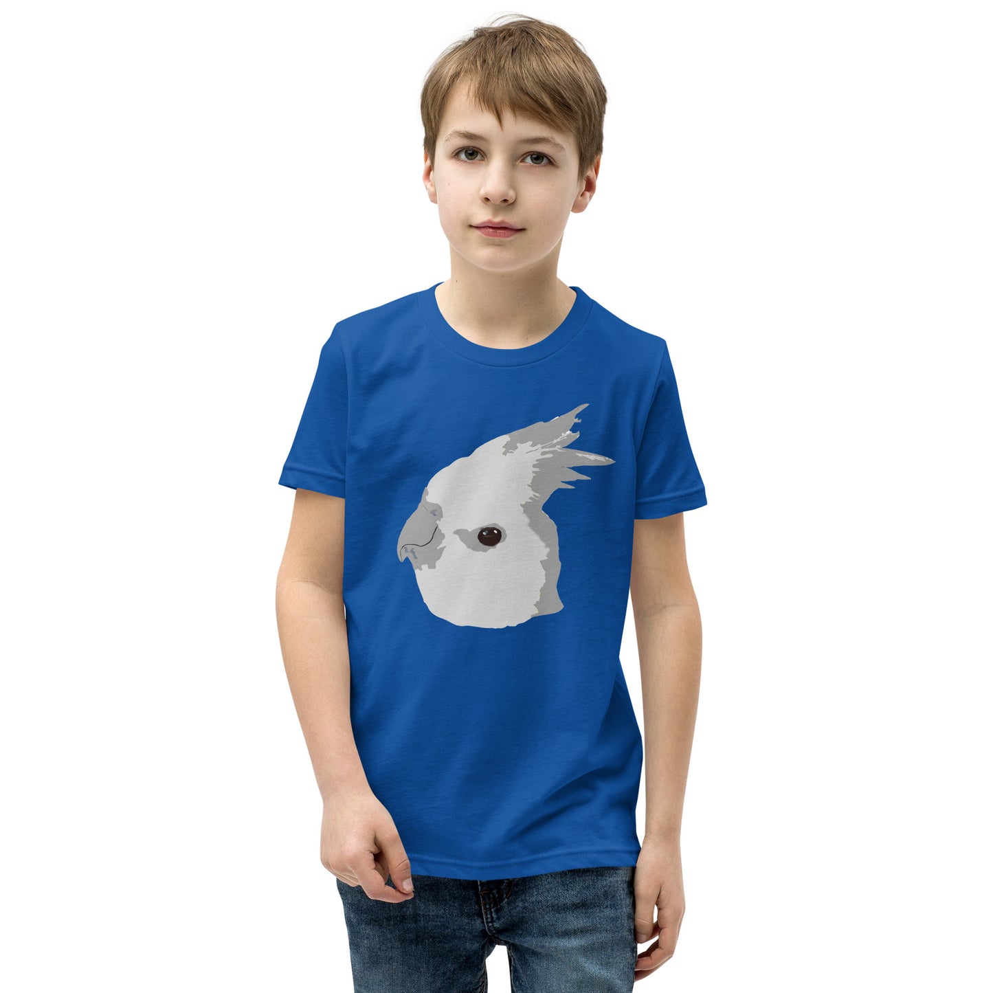 Gray/White Cockatiel YOUTH Short Sleeve T-Shirt