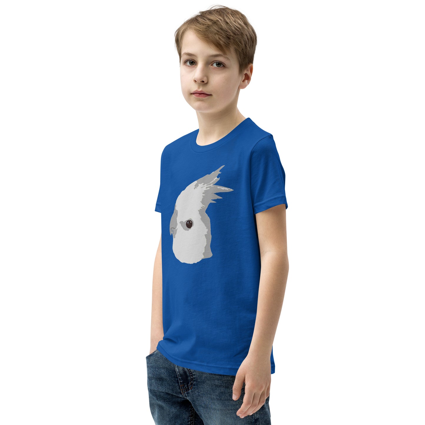 Gray/White Cockatiel YOUTH Short Sleeve T-Shirt