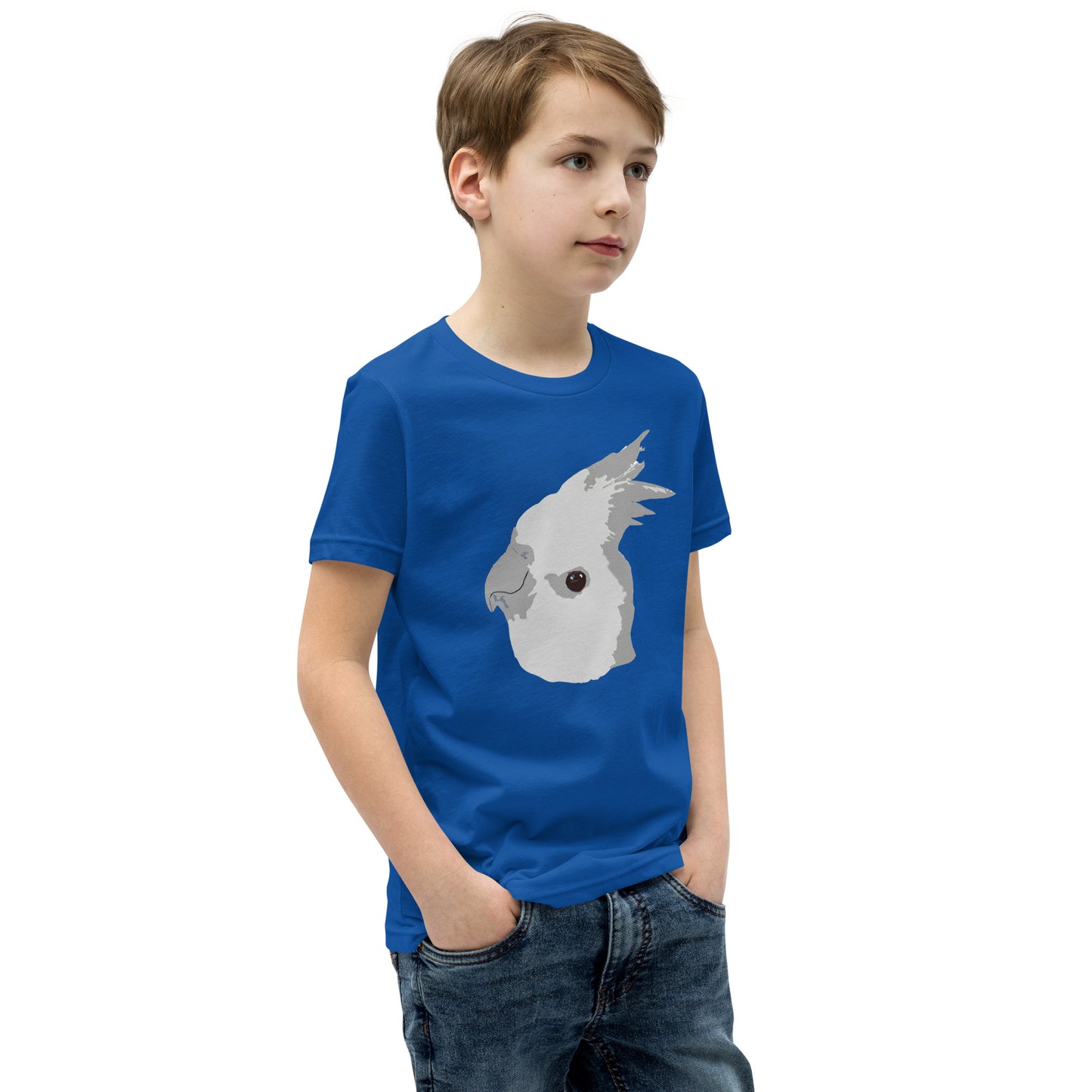 Gray/White Cockatiel YOUTH Short Sleeve T-Shirt